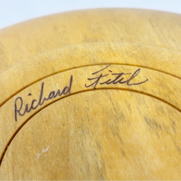 SIGNED & DATED Box Elder Hand Lathed Modern Wild Grass Vase RICHARD FITCH - Picture 8 of 14